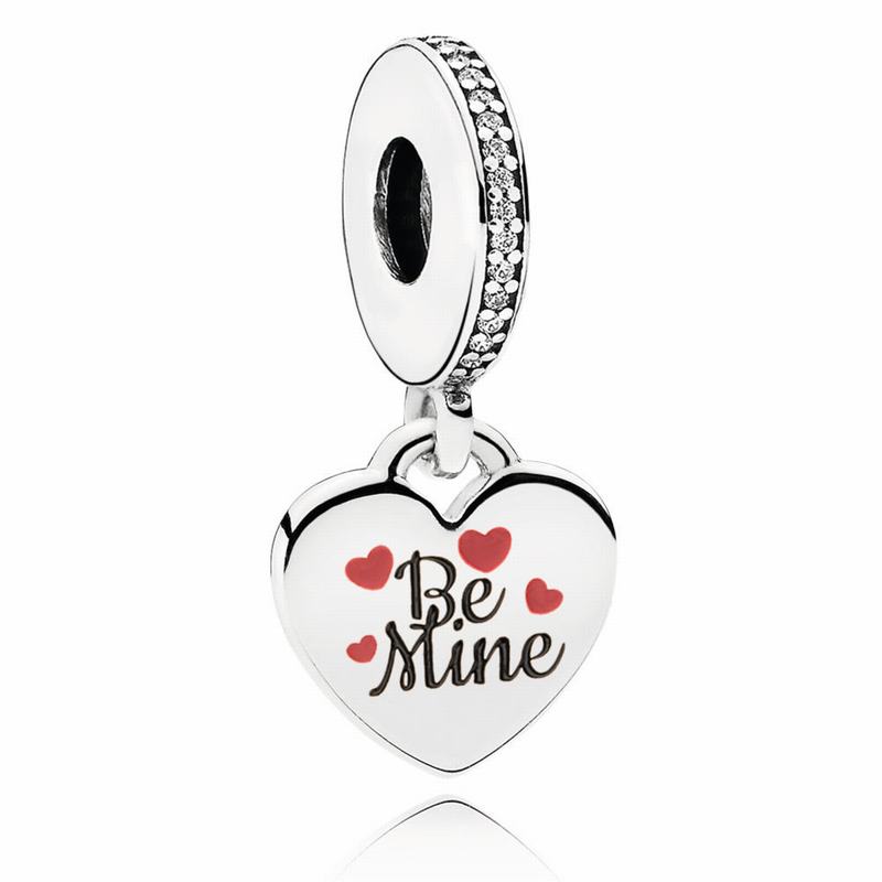 Pandora Be Mine Dangle Charm - Sterling Silver/Cubic Zirconia/Enamel - Canada | AG4726QA